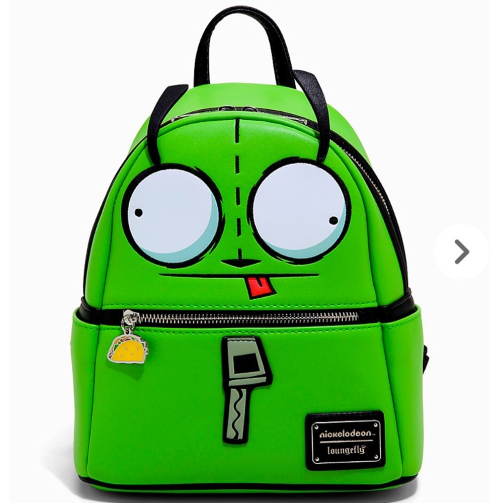 NWT!💚SUPER RARE💚 🌟EXCLUSIVE🌟 Loungefly Nickelodeon Invader Zim Gir Backpack!